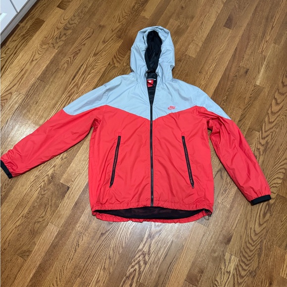 Nike Red and Gray Windbreaker Jacket - Picture 1 of 7